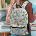 thumbnail image 5 of Psesaysky Otter Butterfly Floral Backpack Soccer Ball Elementary School Bookbag for Teen Kids Boys and Girls Age 6-15 Year Old 17 Inch Shoulder Bagpack with Zipper, 5 of 7