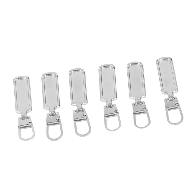 Zipper Pull Tab Clothes Accessories 6Pcs Bags Zipers Metal Substitute Wallets Replacement Diy Zipper Head Zippers