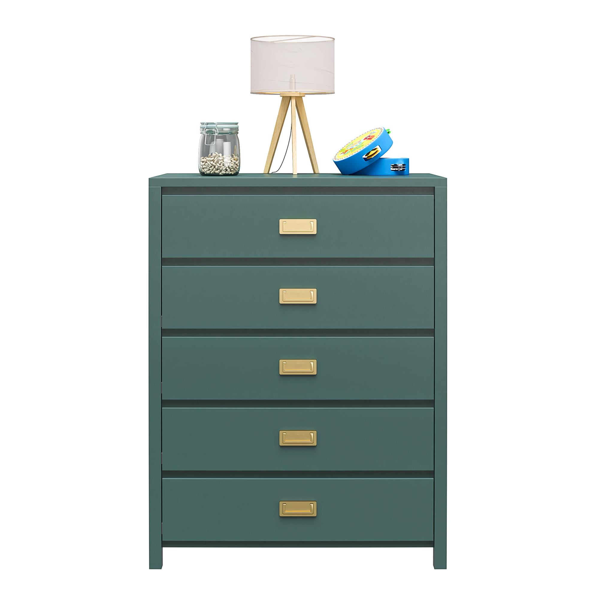 Max & Finn Haven 5-Drawer Kids' Dresser, Hunter Green