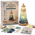 thumbnail image 2 of Beginner-Friendly DIY Lighted Sea Glass-Style Lighthouse Kit Collection Ocean Inspired Craft Kit for Coastal Home Decor Seasonal Display and Handmade Projects (ocean), 2 of 7