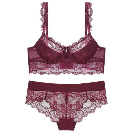 Leakproof Ladies Underwear Sexy Lace Push Up Bra Ladies Underwear Girls Bra Bra Set Sexy Underwear for Women(Size:80A)