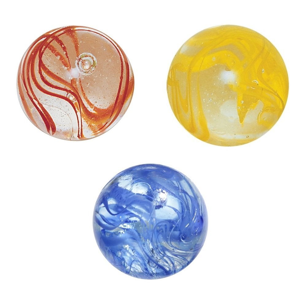25mm//1 inch 30 Piece Color Mixing Glass Marbles Bulk for Kids Marble Games DIY and Home Decoration Glass Marbles