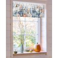 thumbnail image 4 of Pumpkin Coastal Curtain Valance for Windows/Kitchen/Living Room/Bedroom, Blue Thanksgiving Starfish Shell Fall Rod Pocket Window Treatment Short Drape Topper Small Tier Cafe Curtains Panel 42X12, 4 of 7