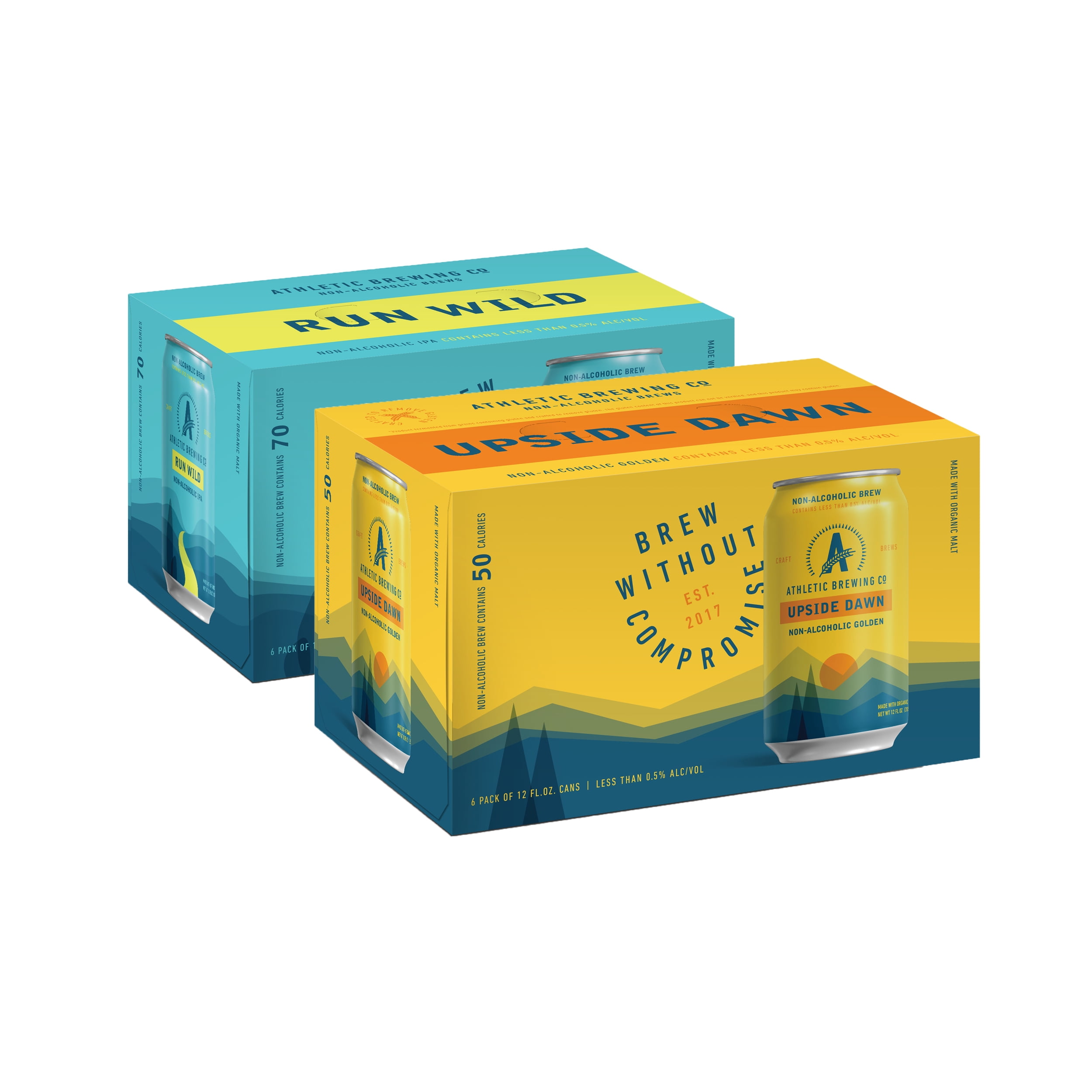 Athletic Brewing Company Craft NonAlcoholic Beer Run Wild IPA and