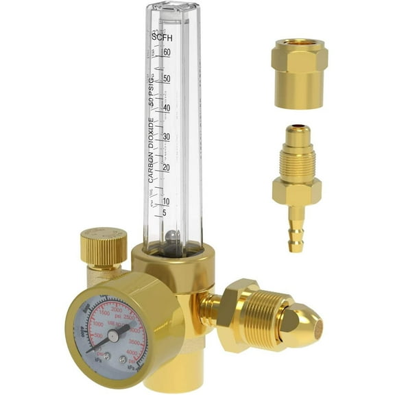 YesWelder Durable Argon/CO2 Mig Tig Gas Flow Meter, 0-4000 PSI, 1 Piece