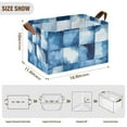thumbnail image 7 of Yayeee Foldable Storage Basket for Shelves with Handles Waterproof Cloth Bins, Blue Pattern, 7 of 7
