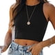 thumbnail image 2 of Camiseta sin mangas ajustada para mujer, camiseta sin mangas básica para mujer, camiseta sin mangas con cuello redondo, camiseta sin mangas con cuello redondo para mujer, diseño exquisito, 2 of 5