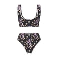 thumbnail image 5 of Daiia Snake And Floral1 Women's Bikini Set Two Piece Swimsuit High Waisted Bikini Adjustable Straps Bikini Perfect for Beach, Pool, and Summer Vacation-, 5 of 9