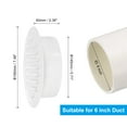 thumbnail image 2 of Cubierta de ventilación redonda de 6" Uxcell, rejilla de acero inoxidable con louver para ventilación, blanca, 2 of 6