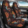 thumbnail image 4 of Xoenoiee Oriental Dragon Floral Pattern 2 Pieces Front Car Seat Cover Vehicle Seat Protector Accessories Universal Fit Driver Front Seat Cover Decor Universal Fit, 4 of 6
