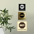 thumbnail image 3 of Signs ByLITA Square Halt! Who Goes There? Sign (Black Gold) - Large, 3 of 6