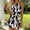 Black #03, variant on Women's Boho Floral Print Halter Romper Sleeveless Criss Cross Front Short Jumpsuit
