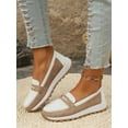 thumbnail image 4 of Summer Hollow Out New Leather Shoes Middle-Aged Mom Women Shoes Flat Peas Shoes Women Soft Bottom Wedge Heel Hollow Shoes Women, 4 of 7