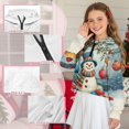 thumbnail image 6 of Xixirimido Snowman Christmas Decor Pattern Kids Half Zip Hoodies for Girls 3D Graphic Hooded Sweatshirt Zipper Long Sleeve Pullover Top with Pockets Size 9-10, 6 of 7