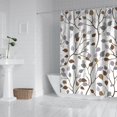 thumbnail image 3 of Watercolor Bee and Blossom Shower Curtain – Bright Botanical Design for Nature-Inspired Bathroom Decor, 72x84, 3 of 5