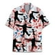 thumbnail image 3 of Camisa hawaiana con estampado 3D de mono y hojas florales para hombre, blusa gráfica de orangután, camisas hawaianas de manga corta para vacaciones de verano para la calle y la playa, 3 of 5