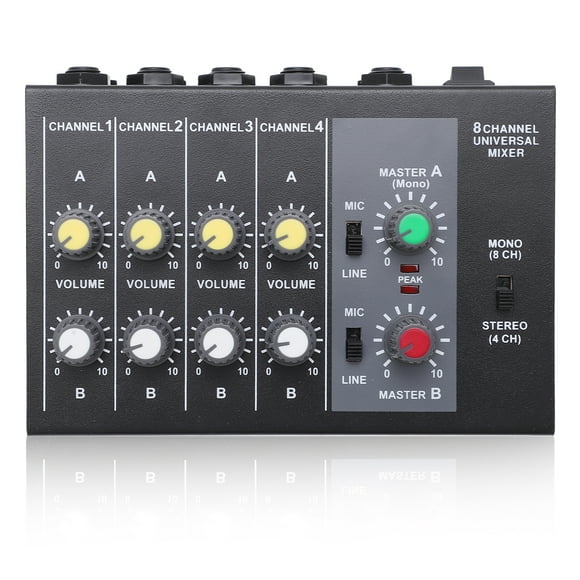 Audio Mixer,Audio Mixer 8 Channel Mono Audio Mixer Mono Mixer Seamless Integration