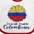 thumbnail image 4 of Inktastic I'm So Cute, I Must Be Colombian Sunflower Boys or Girls Baby Bib, 4 of 4