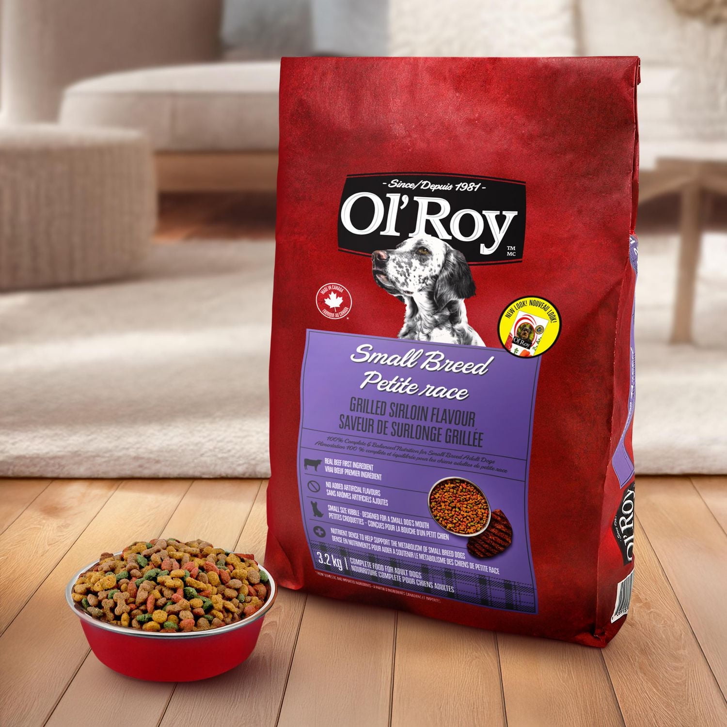 Ol'Roy Small Breed Grilled Sirloin Flavour Dry Dog Food, 3.2 kg