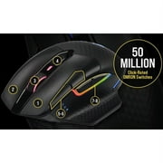 Corsair DARK CORE RGB PRO SE Wireless FPS/MOBA Gaming Mouse with SLIPSTREAM Technology, Black, Backlit RGB LED, 18000 DPI, Optical, Qi wireless charging certified