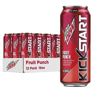 Mountain Dew Kickstart Fruit Punch Juice Drink, 12pk, 16 fl oz