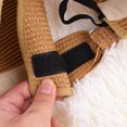 thumbnail image 2 of 1 sombrero de sol hueco con ala ancha, plegable, enrollable, para playa, de verano, de paja, anti-UV (caqui), 2 of 6