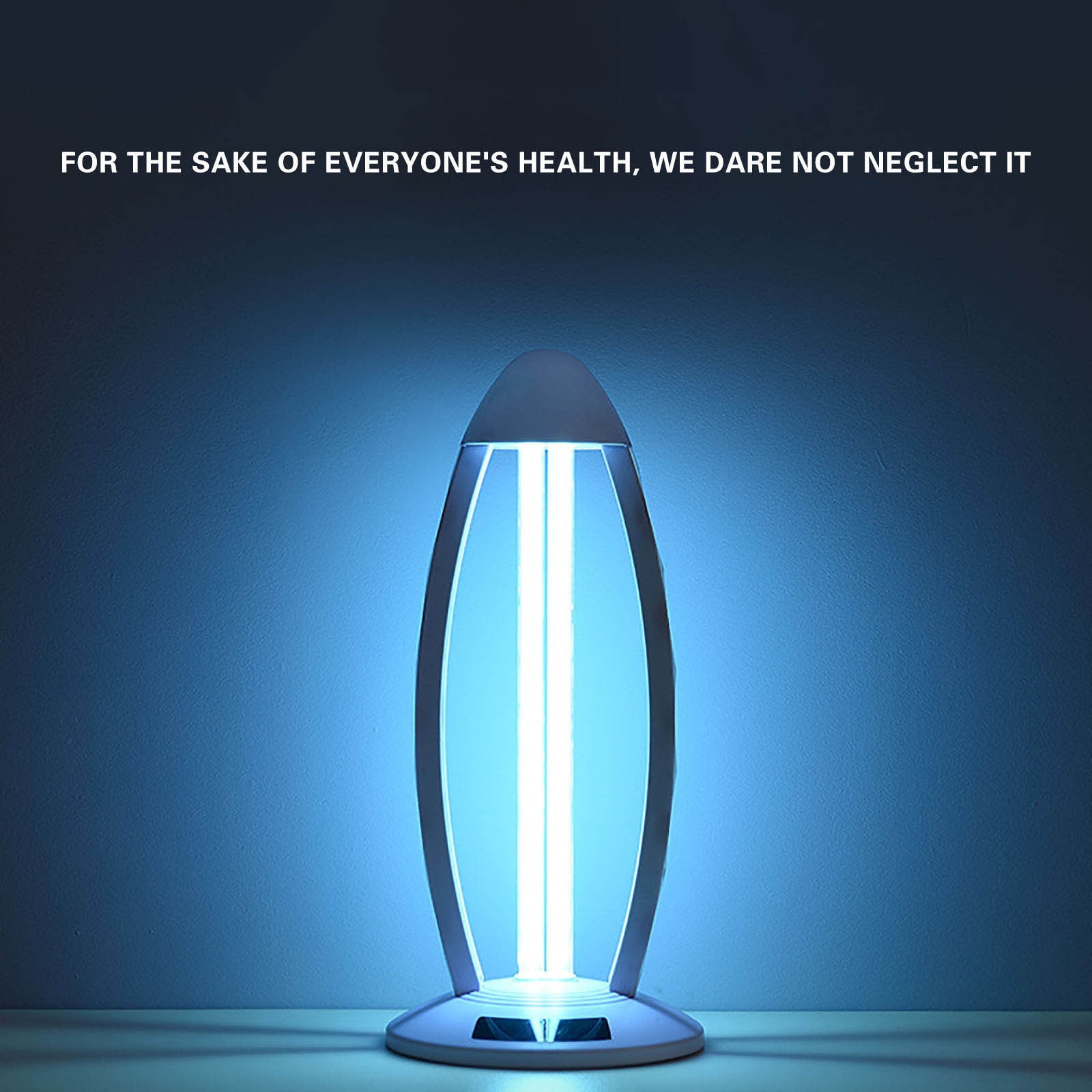 38 Watt UV Light UVC Lamp with Base and Remote Control UV Light Bulb for Basement/Bedroom/Kitchen (Black)
