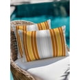 thumbnail image 4 of Outdoor Pillows Waterproof, Orange Stripes Bedding Throw Pillows with Insert for Couch Sofa Bed, Modern Farmhouse Simple Vertical Lines 12x20 Inch Pillowcases Decorative Patio Pillow Set of 2, 4 of 8