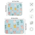 thumbnail image 4 of Yayeee Dish Drying Mat for Kitchen Counter 18"x24" Microfiber Absorbent Pad, Cute Rabbits, 4 of 7
