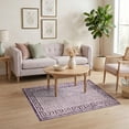 thumbnail image 3 of ODIKA 4'x6' Ultra-Soft Area Rug, Greece Greek Key Vintage Meander Bordered Fret Motifs Border None Washable, Bare feet friendly, Silk-Touch for Bedroom Home office, 3 of 7