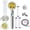 Gold, variant on Besititli Turbocharged Handheld Shower Head, High Pressure Water Saving Handheld Propeller Showerhead with Filters One Key Pause Easy Install- Purple