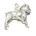thumbnail image 1 of Sterling Silver 20" 1.2mm Box Chain 3D English Bulldog Dog Breed Pendant Necklace, 1 of 2