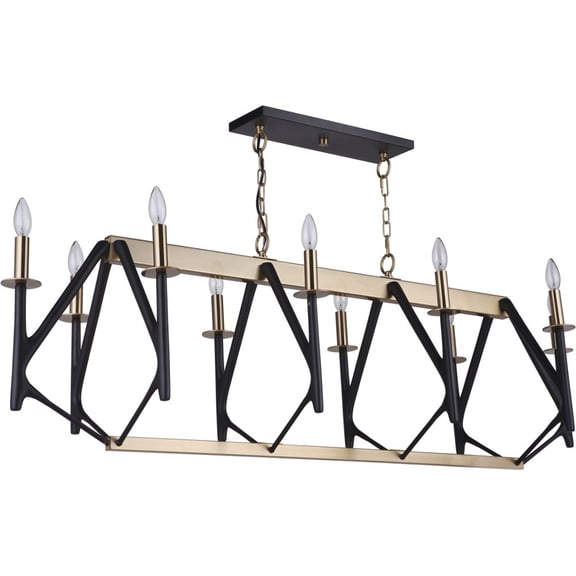 Craftmade 55570-FBSB The Reserve 10 Light 17" Wide Taper Candle Style Chandelier - Flat