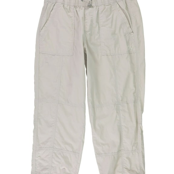 Calvin Klein Womens Fitness Athletic Jogger Pants, Beige, X-Small