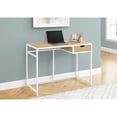 thumbnail image 4 of Contemporary Home Living 47.25" Natural Brown and White Wood Look Rectangular Computer Desk with One, 4 of 4