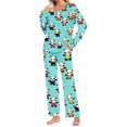 thumbnail image 2 of Mqqzkk Womens Pajama Sets 2 Piece Cute Printed Pjs Sleepwear Soft Comfy Loungewear Long Sleeve Pullover Top and Pants 3X-L, 2 of 6