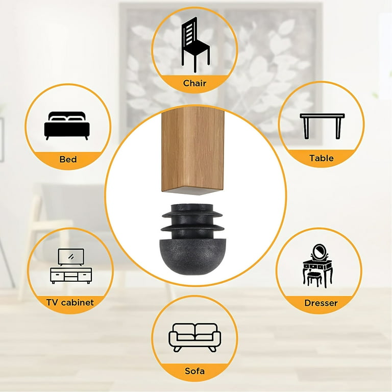 100 Pcs Ball Plug Folding Chair Leg Caps Inserts for Metal Legs End Floor Protector Gym Equipment Outdoor Foot Stool Walmart