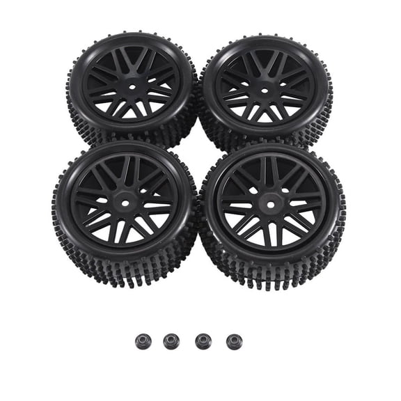 4Pcs 85mm Tire Wheel Tyre for 144001 144010 124007 124017 1/10 1/12 1/14 RC Car Off Road , B,4 x RC Upgrade Parts,Black