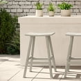 thumbnail image 3 of (2 pack) WestinTrends Malibu HDPE Outdoor Patio 29" Bar Stool Saddle Seat, Sand, 3 of 15