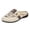 White, variant on Women's Bohemian Ethnic Mules Dress Slides Sandals Beach Summer Vintage Casual Closed Toe Wedge Low Heels Comfortable Walking Half Slippers Clogs for Wide Width Black Size 7