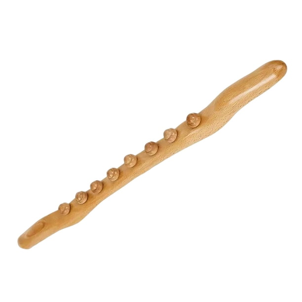 Herramientas de masaje Gua Sha de madera, herramienta de drenaje linfático, masajeador para cuello y cintura. Haya