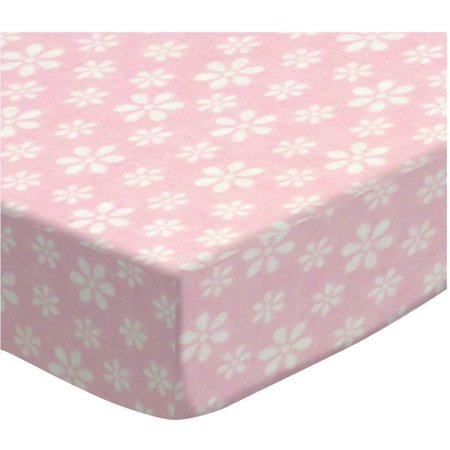 SheetWorld Fitted Sheet (Fits BabyBjorn Travel Crib Light) - Pastel Pink Floral Woven