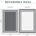 thumbnail image 2 of ,Outdoor Rug,Patio Rug,Reversible Portable Outdoor Plastic Straw Rug,Camping Rugs for Outside RV,Large Waterproof Area Rugs for Patio,Deck,Picnic,Porch,Balcony(4'x 6',White&Gray), 2 of 6