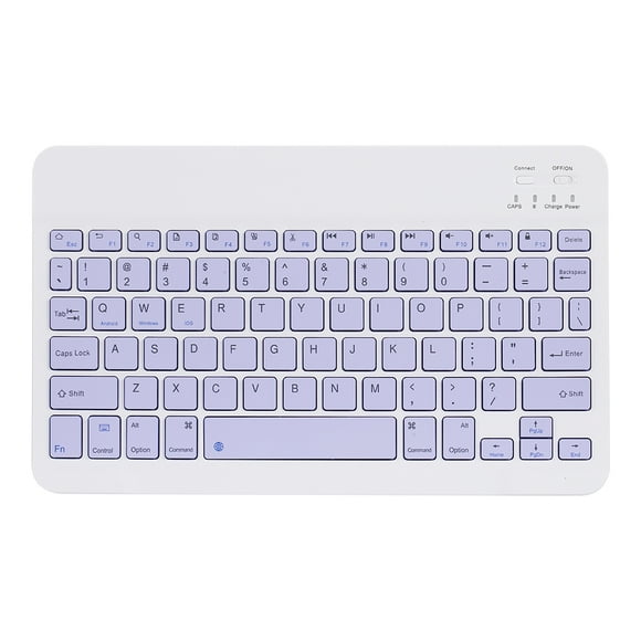 10-inch Wireless Keyboard Three-system Universal Colorful Rechargeable Keyboard Mobilephone Tablet Universal Keyboard Purple