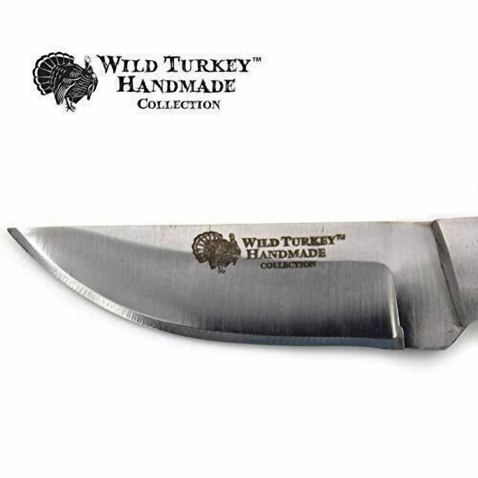 Wild Turkey Handmade Collection Fixed Blade Skinner Hunting Knife w. Sheath