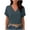Navy*first day of school outfit women, variant on Womens Short Sleeve Dolman Tops Crinkle Texture V Neck T-Shirts Summer Gauze Tunic Blouses S-2XL