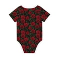 thumbnail image 5 of Balery Rose Pattern Baby Climbing Clothes Infant Bodysuit Cute Infant Bodysuit Baby Romper-6 Months, 5 of 7