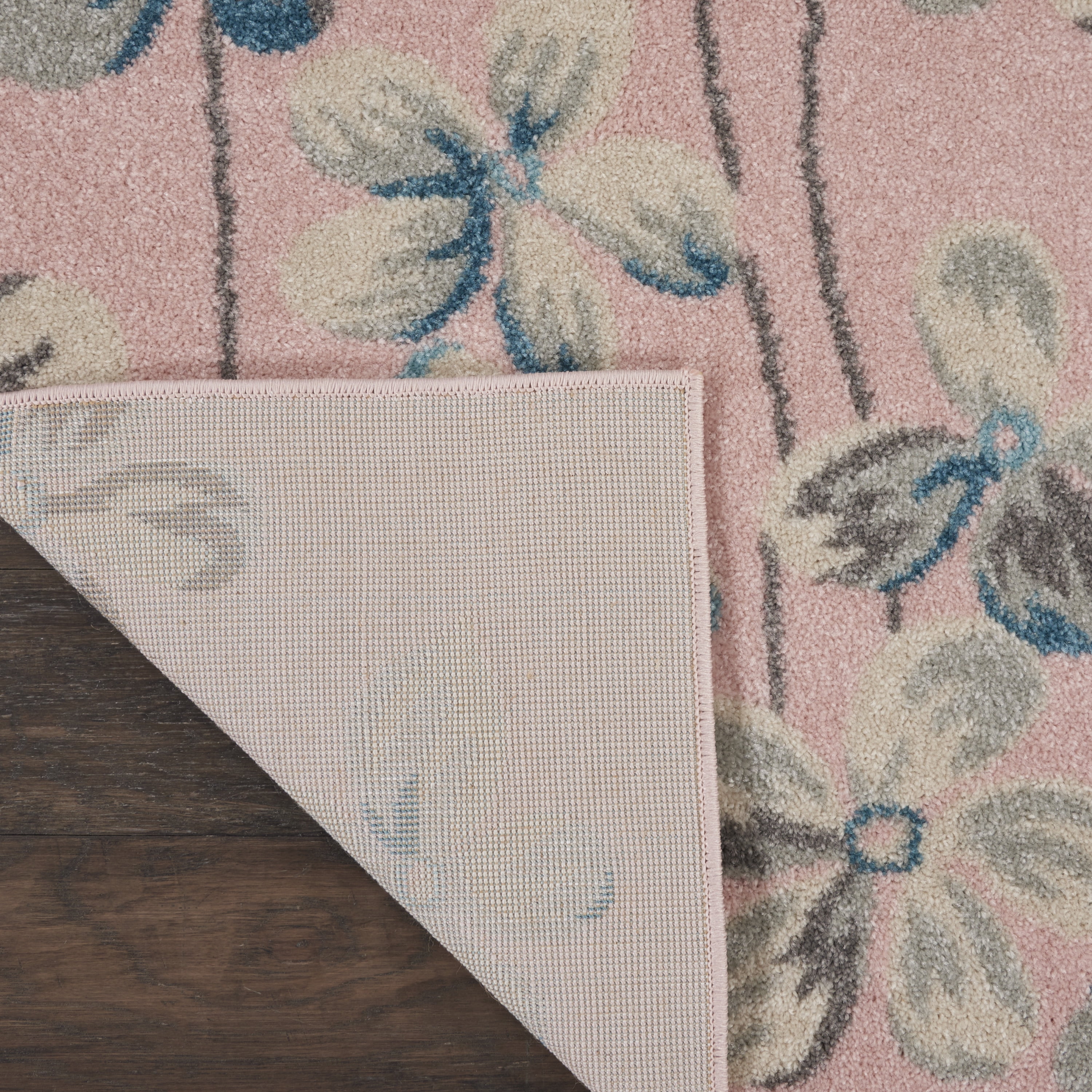 Desert Fields Contemporary Floral Pink 8' x 10' Area Rug, (8' x 10')