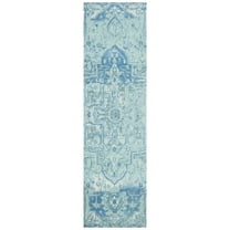SAFAVIEH Saffron Erksine Geometric Runner Rug, Aqua/Blue, 2'3" x 8'