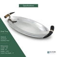 thumbnail image 2 of ELYON 18" Oval Serving Tray, Silver Platter, Handmade Horn Handles, 2 of 6